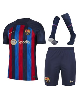 Youth Barcelona Jersey Whole Kit 2022/23 Home