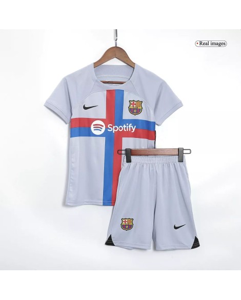 Youth Barcelona Jersey Kit 202223 Third