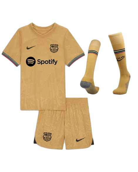 Youth Barcelona Jersey Whole Kit 202223 Away