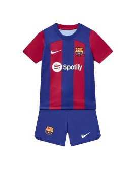Youth Barcelona Jersey Kit 202324 Home