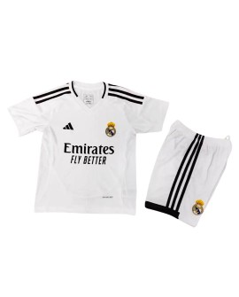 Real Madrid Home Jersey Kit 2024/25 Kids(Jersey+Shorts)