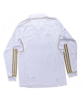 Real Madrid Home Jersey Retro 201112 By Adidas Long Sleeve
