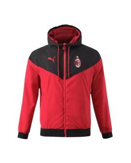 AC Milan Hoodie Sweatshirt 2023/24 - Black&Red