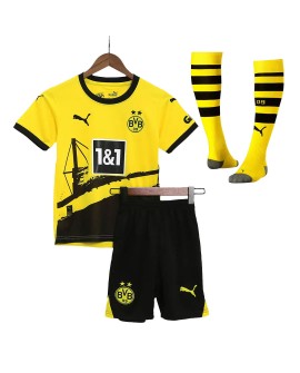 Youth Borussia Dortmund Jersey Whole Kit 202324 Home