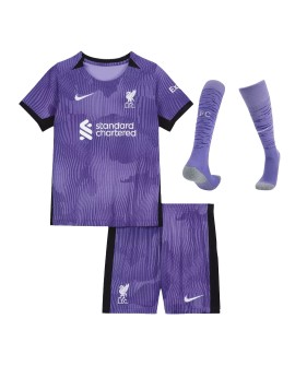 Youth Liverpool Jersey Whole Kit 2023/24 Third