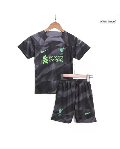 Youth Liverpool Goalkeeper Jersey Kit 2023/24