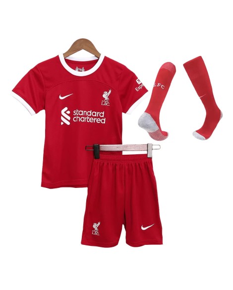 Youth Liverpool Jersey Whole Kit 2023/24 Home