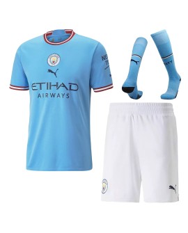 Youth Manchester City Jersey Whole Kit 2022/23 Home
