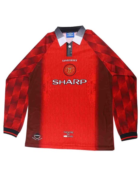 Manchester United Home Jersey Retro 1996/97 By - Long Sleeve