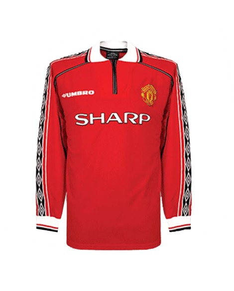 Manchester United Home Jersey Retro 1998/99 By - Long Sleeve