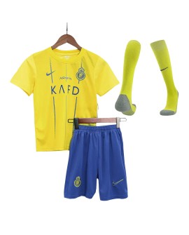 Youth Al Nassr Jersey Whole Kit 2023/24 Home