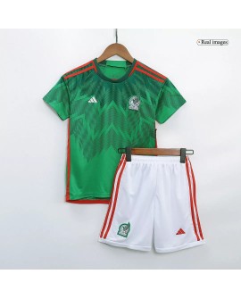 Youth Mexico Jersey Kit 2022 Home World Cup