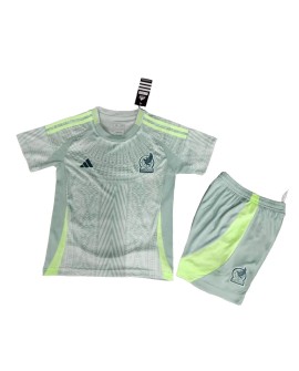 Mexico Away Jersey Kit Copa America 2024 Kids(Jersey+Shorts)