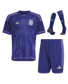 Argentina Jersey Whole Kit 2022 Away World Cup
