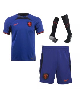 Netherlands Jersey Whole Kit 2022 Away World Cup