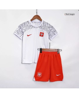 Youth Poland Jersey Kit 2022 Home World Cup