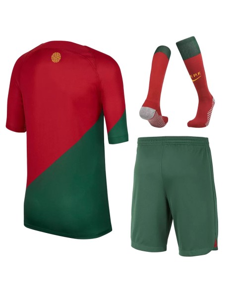 Youth Portugal Jersey Whole Kit 2022 Home