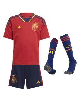 Youth Spain Jersey Whole Kit 2022 Home World Cup