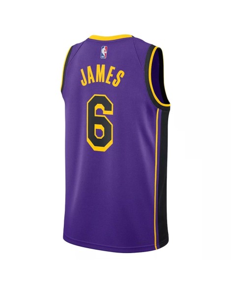 Men's Los Angeles Lakers LeBron James #6 Jordan Brand Purple 2022/23 Swingman Jersey - Statement Edition