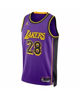 Men's Los Angeles Lakers Rui Hachimura #28 Jordan Brand Purple 2022/23 Swingman Jersey - Statement Edition