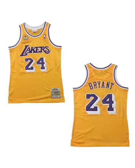 Men's Los Angeles Lakers Bryant #24 Mitchell & Ness Yellow 2007/08 Swingman NBA Jersey