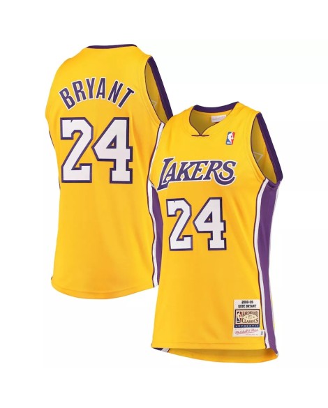 Men's Los Angeles Lakers Kobe Bryant #24 Mitchell & Ness Gold 2008/09 Swingman NBA Jersey