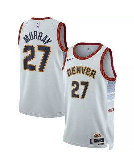 Men's Denver Nuggets Jamal Murray #27 Nike White 22/23 Swingman Jersey - City Edition