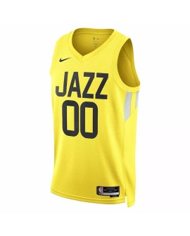 Men's Utah Jazz Jordan Clarkson #00 Nike Gold 2022/23 Swingman Jersey - Icon Edition
