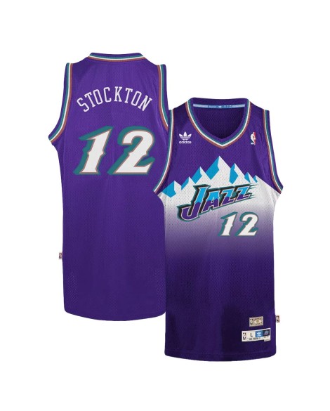 Men's Utah Jazz John Stockton #12 Adidas Purple 1996/97 Swingman NBA Jersey