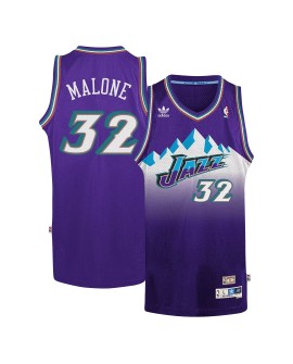 Men's Utah Jazz Karl Malone #32 Adidas Purple 1996/97 Swingman NBA Jersey