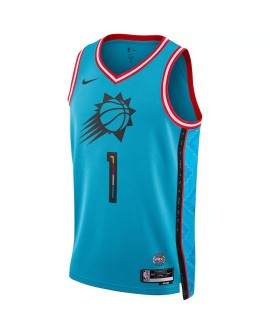 Men's Phoenix Suns Devin Booker #1 Nike Turquoise 2022/23 Swingman Jersey - City Edition