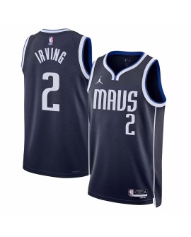 Men's Dallas Mavericks Kyrie Irving #2 Jordan Brand Navy 2022/23 Statement Edition Swingman Jersey