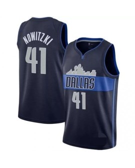 Men's Dallas Mavericks Dirk Nowitzki #41 Blue Swingman Jersey