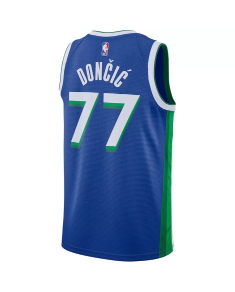 Men's Dallas Mavericks Luka Doncic #77 Nike Blue 2022/23 Swingman Jersey - City Edition