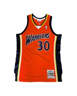 Men's Golden State Warriors Curry #30 Mitchell & Ness Orange 2009/10 Swingman NBA Jersey