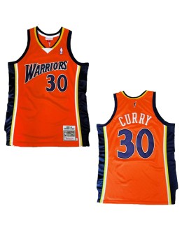 Men's Golden State Warriors Curry #30 Mitchell & Ness Orange 2009/10 Swingman NBA Jersey
