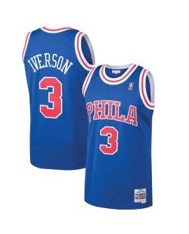 Men's Philadelphia 76ers Iverson #3 Mitchell & Ness Blue 1996/97 Swingman NBA Jersey