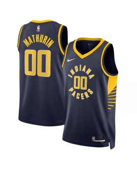 Men's Indiana Pacers Bennedict Mathurin #00 Nike Navy 2022/23 Swingman Jersey - Icon Edition