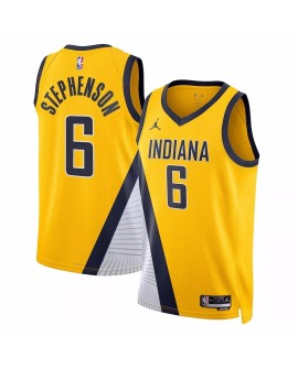 Men's Indiana Pacers Lance Stephenson #6 Jordan Brand Yellow 2022/23 Swingman Jersey - Statement Edition