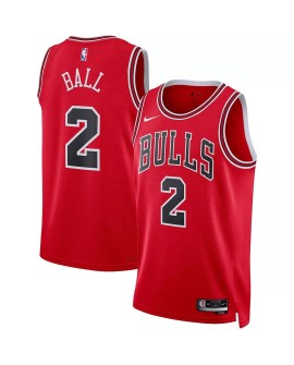 Men's Chicago Bulls Lonzo Ball #2 Nike Red 22/23 Swingman Jersey - Icon Edition