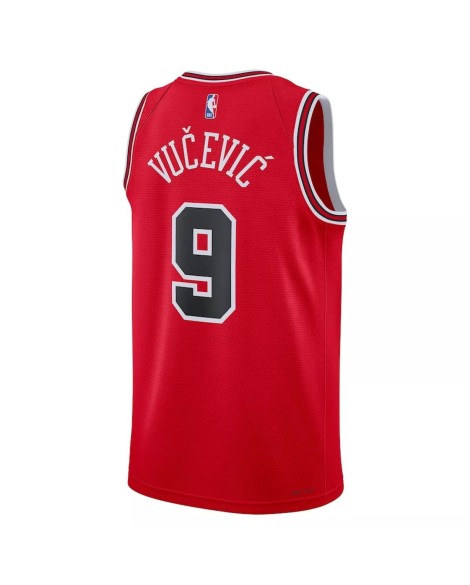 Men's Chicago Bulls Nikola Vucevic #9 Nike Red 22/23 Swingman Jersey - Icon Edition