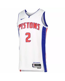 Men's Detroit Pistons Cade Cunningham #2 Nike White 2022/23 Swingman Jersey - Association Edition
