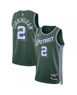Men's Detroit Pistons Cade Cunningham #2 Nike Green 2022/23 Swingman Jersey - City Edition