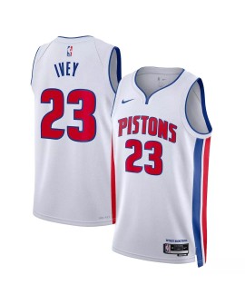 Men's Detroit Pistons Jaden Ivey #23 Nike White 2022/23 Swingman Jersey - Association Edition