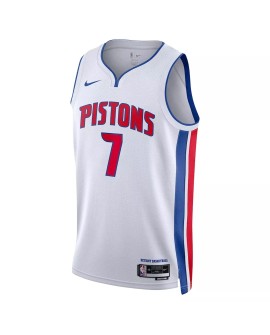 Men's Detroit Pistons Killian Hayes #7 Nike White 2022/23 Swingman Jersey - Association Edition