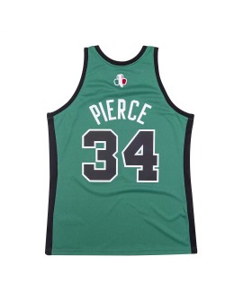 Men's Boston Celtics Paul Pierce #34 Mitchell&Ness Green 2007-08 Hardwood Classics Authentic Jersey