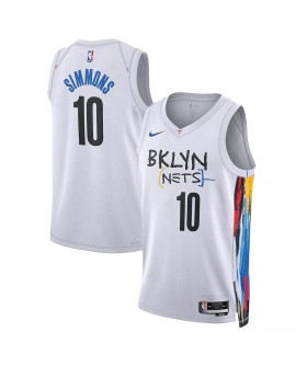 Men's Brooklyn Nets Ben Simmons #10 White 2022/23 Swingman Jersey - City Edition