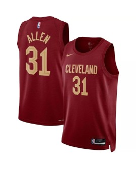 Men's Cleveland Cavaliers Jarrett Allen #31 Nike Wine 2022/23 Swingman Jersey - Icon Edition
